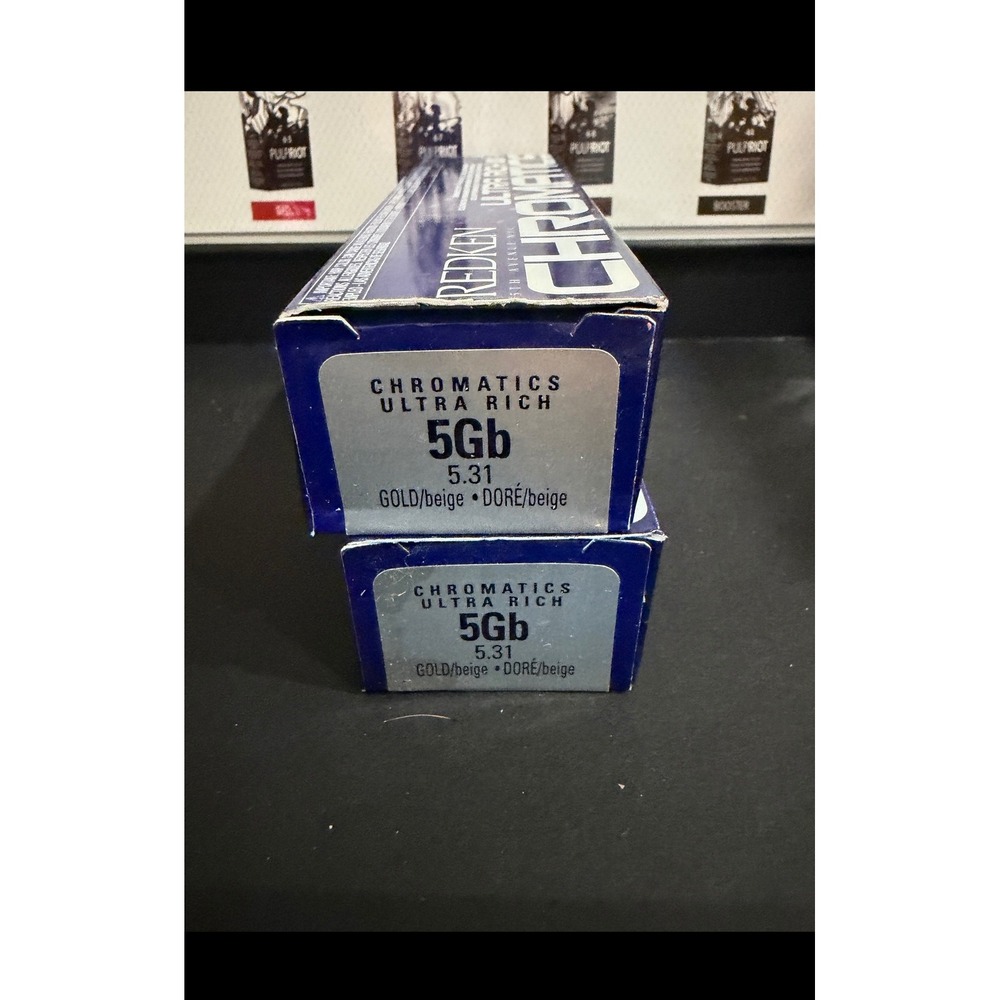 Redken Chromatics Ultra Rich Permanent Hair Color 5Gb 5.31 Gold/Beige Set of 2